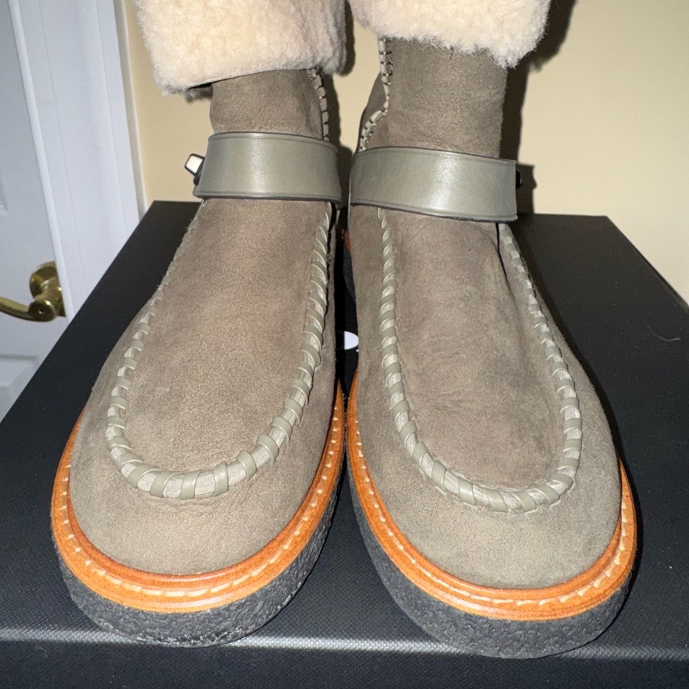 COACH  Shearling-Lined Moto Boots Suede size 8 NEW NIB - Picture 7 of 14